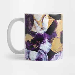 Majestic Gold and Purple Abstract Paint Mug